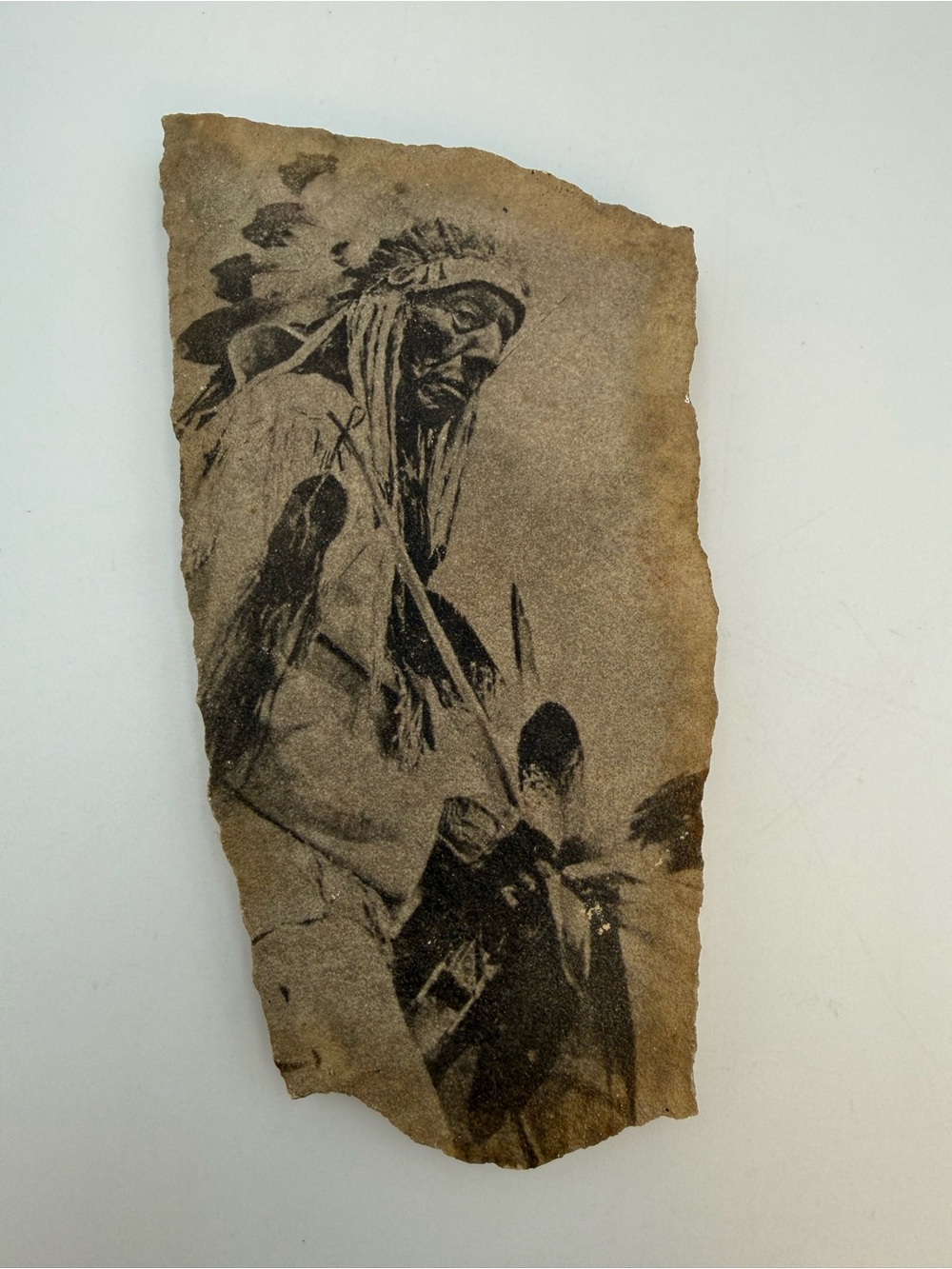 Native American Sandstone Art (The Old Cheyenne) 6x3.5